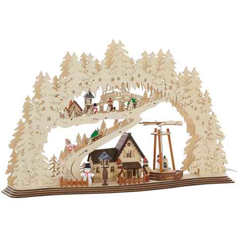 Home affaire Schwibbogen Forsthaus, Weihnachtsdeko, mit bewegter Pyramide