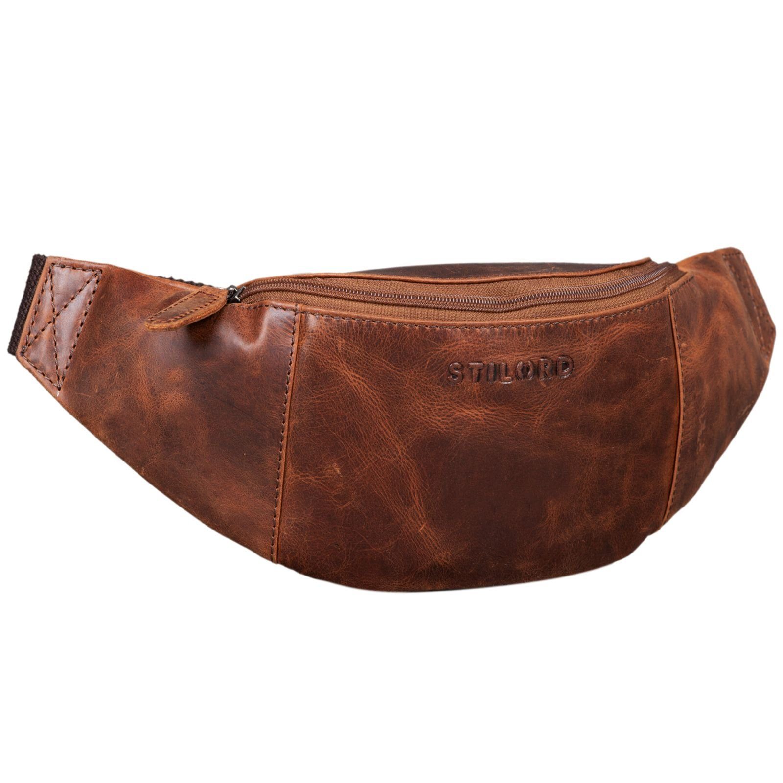 STILORD Bauchtasche "Shawn" Stylische Leder Gürteltasche groß für Damen und Herren