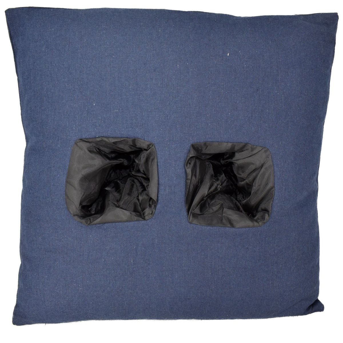 Out of the Blue Dekokissen Couch King Sofakissen in Gold / Dunkelblau 43 x 43 cm Dekokissen, mit Fächern