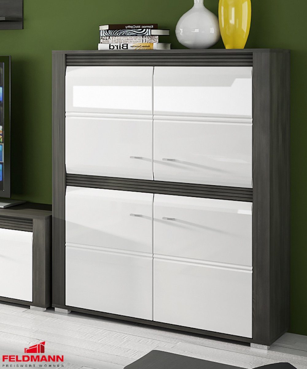 Feldmann-Wohnen Kommode SEVILLA, B/T/H: 90 cm x 37 cm x 137,5 cm