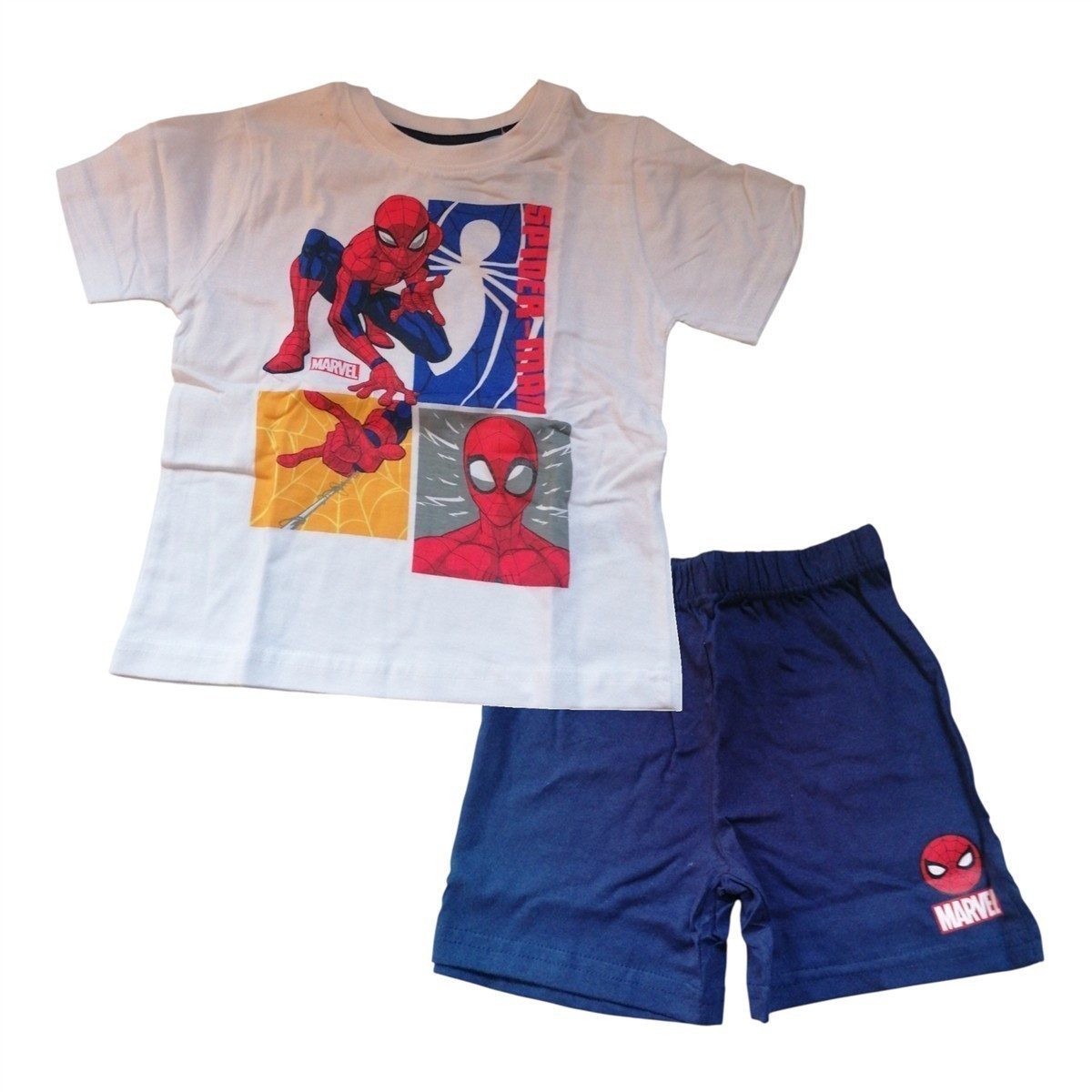 Spiderman Shirt & Hose Kurzes Jungen-Bekleidungsset, "Spider-Man", T-Shirt und Hose, (Set, 2-tlg., Kurzärmeliges T-Shirt mit kurzer Hose)
