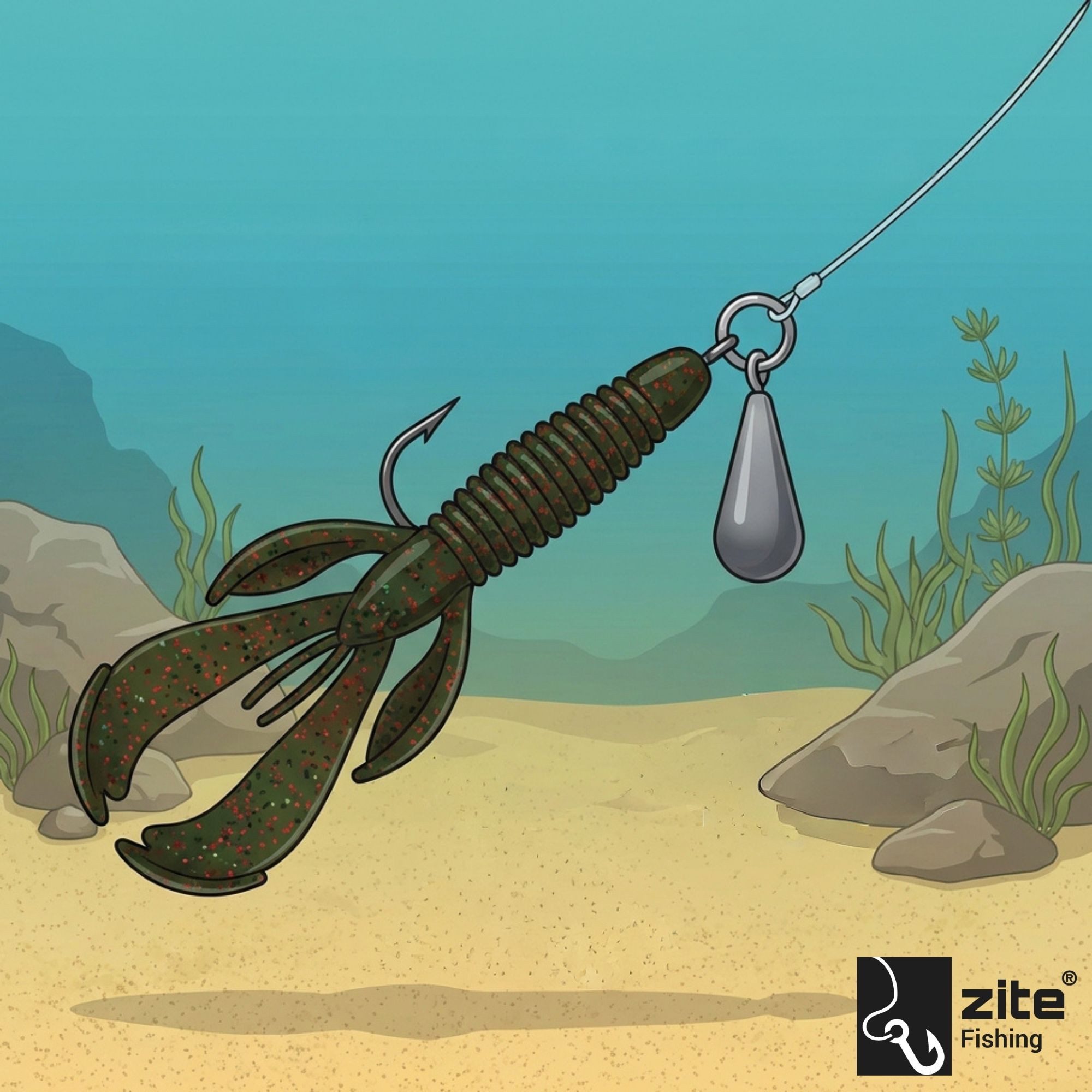 Zite Angelgewicht Jika Rig Bundle mit Angelhaken, Tungsten Gewichten & mehr Zubehör