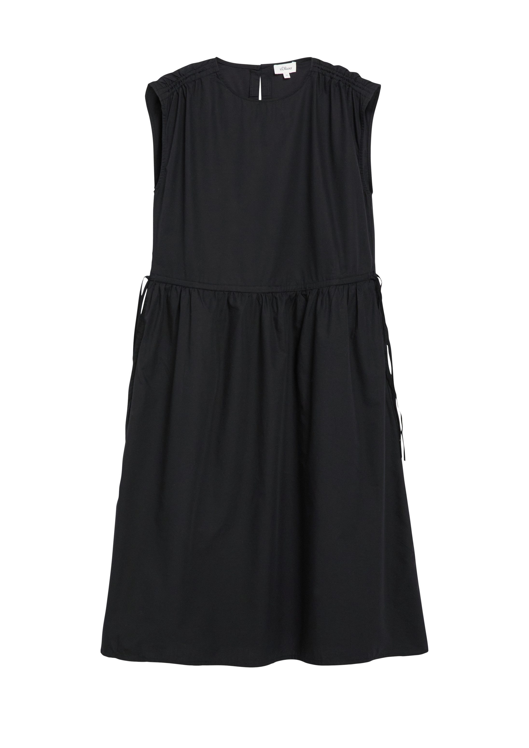 s.Oliver Midikleid Kleid Midi-Kleid mit regulierbarer Taille und Seitentaschen