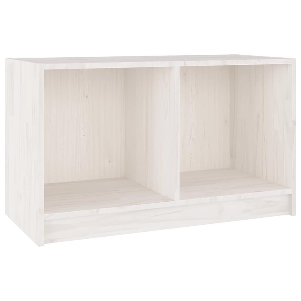 vidaXL TV-Schrank TV-Schrank Weiß 70x33x42 cm Massivholz Kiefer (1-St)