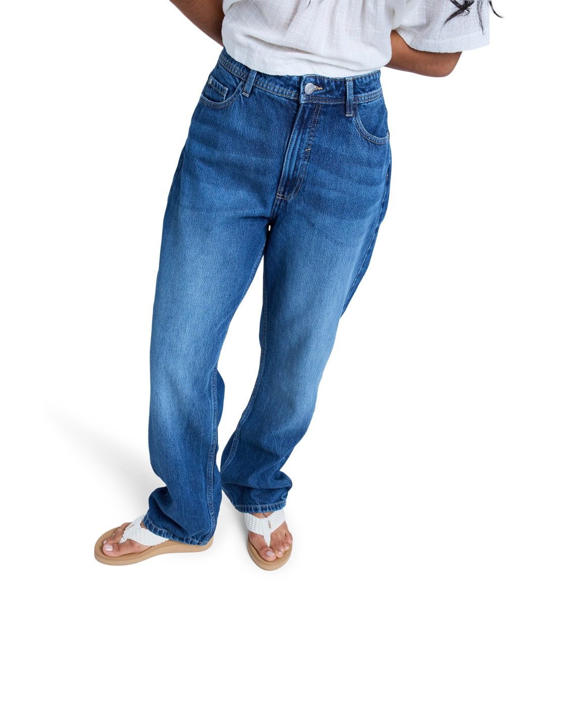 Roxy Relax-fit-Jeans London Aqua Mirage