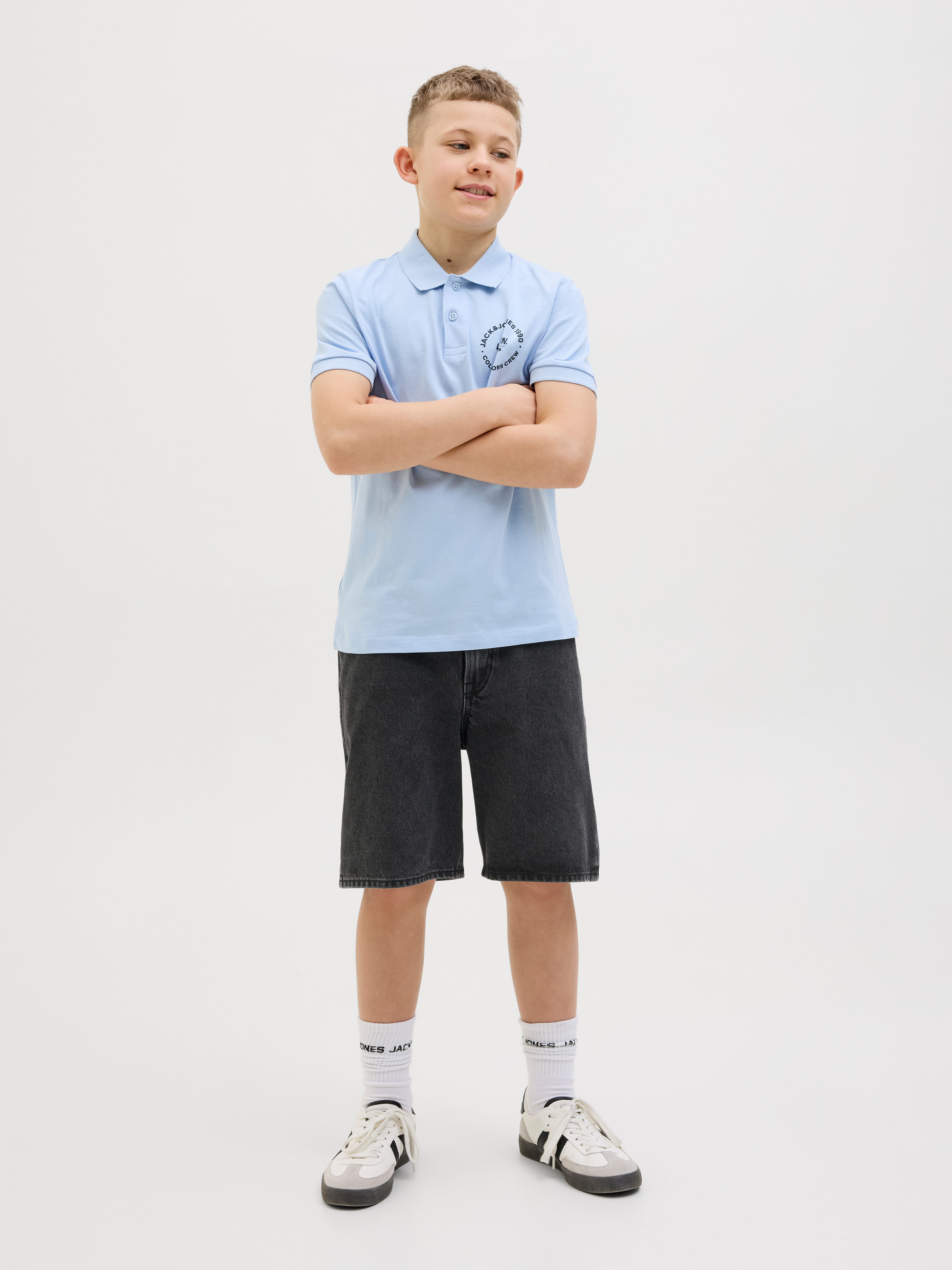 Jack & Jones Junior Shorts JJITONY relaxed fit mit mittlerer Bundhöhe unifarben, modisch, relaxed fit, Web – Bild 4 von 5
