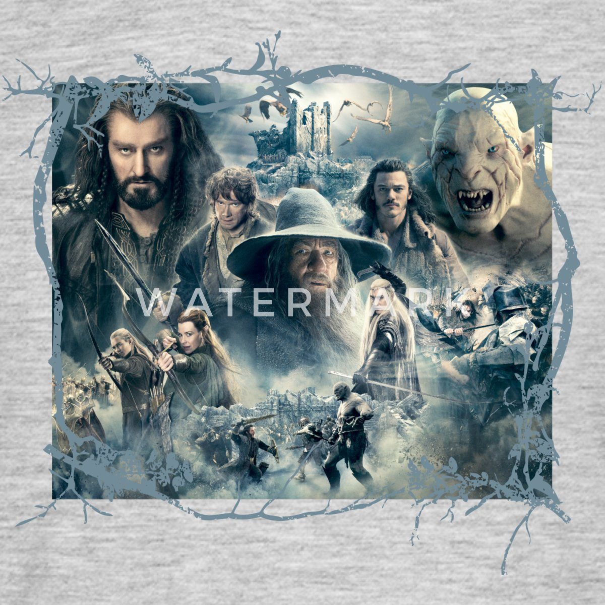 Spreadshirt T-Shirt Der Hobbit Die Schlacht der Fünf Heere Charaktere Männer T-Shirt (1-tlg)