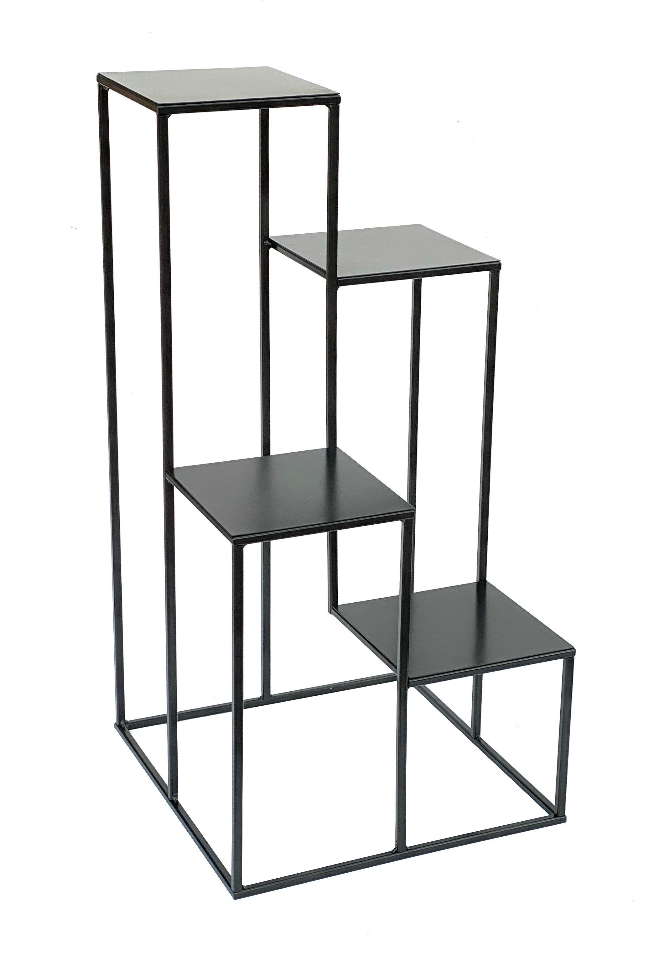 DanDiBo Blumenständer Metall Schwarz 82 cm Pflanzentreppe Blumentreppe 435, Blumensäule Modern Pflanzenständer Blumenhocker – Bild 5 von 5