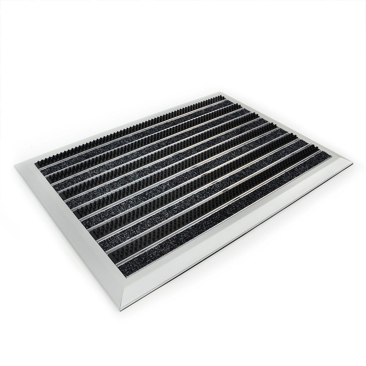 Floordirekt Fußmatte Alu-Türmatte Optimum Mat Textilfaser-Rips günstig online kaufen
