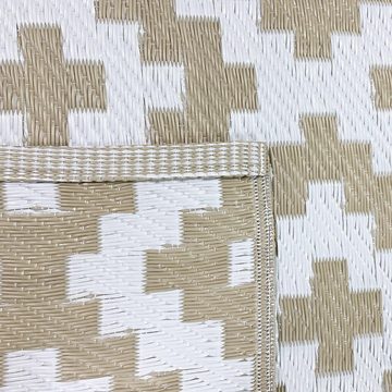 Outdoorteppich Wendbarer Outdoor-Teppich im Ethno Design in beige, Teppich-Traum, rechteckig