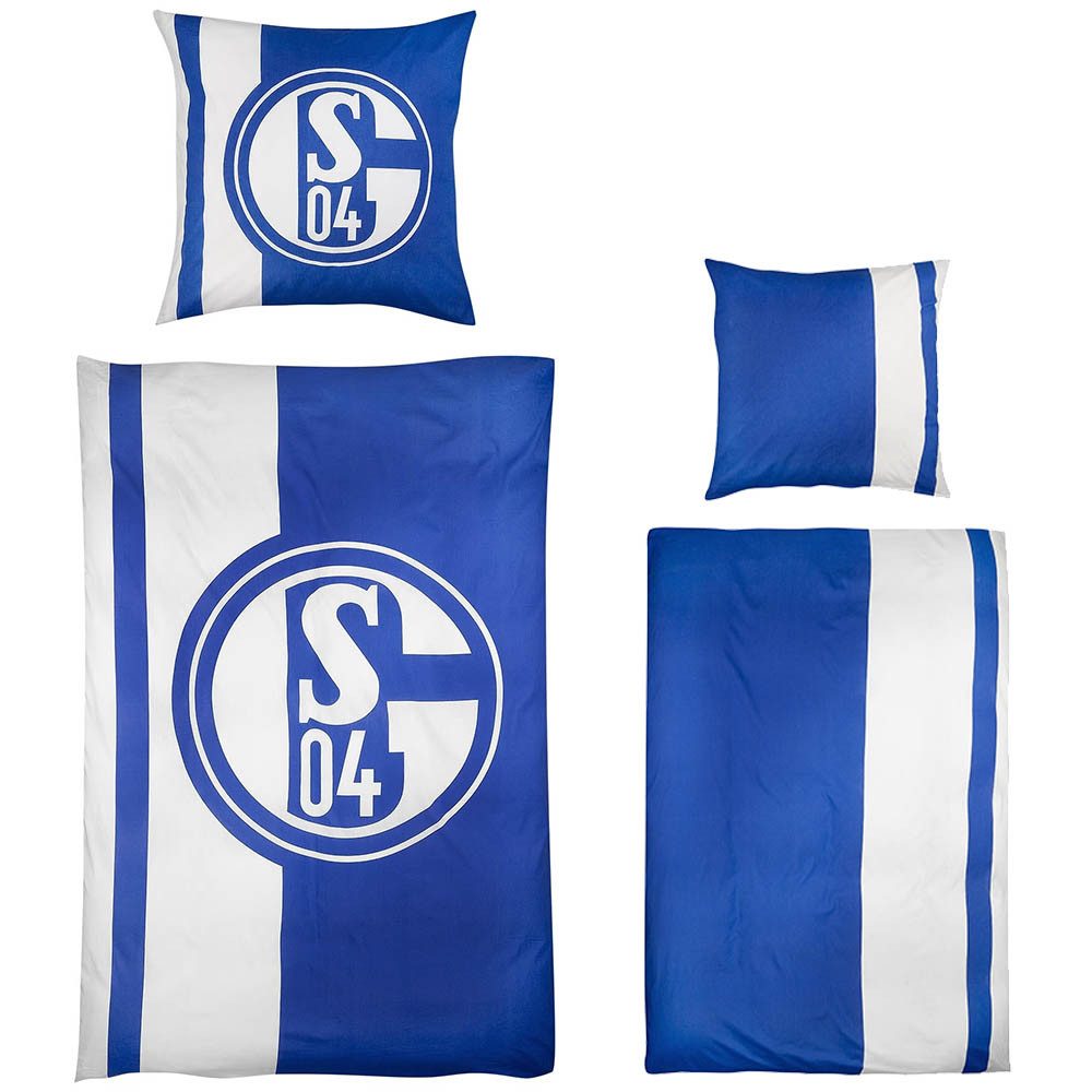 FC Schalke 04 Bettwäsche FC Schalke 04 Bettwäsche Streifenmuster Wende günstig online kaufen