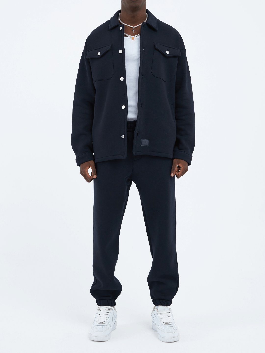 COFI Casuals Jogginganzug Jacke Jogginghose Set Oversize Jogger Hemdjacke günstig online kaufen