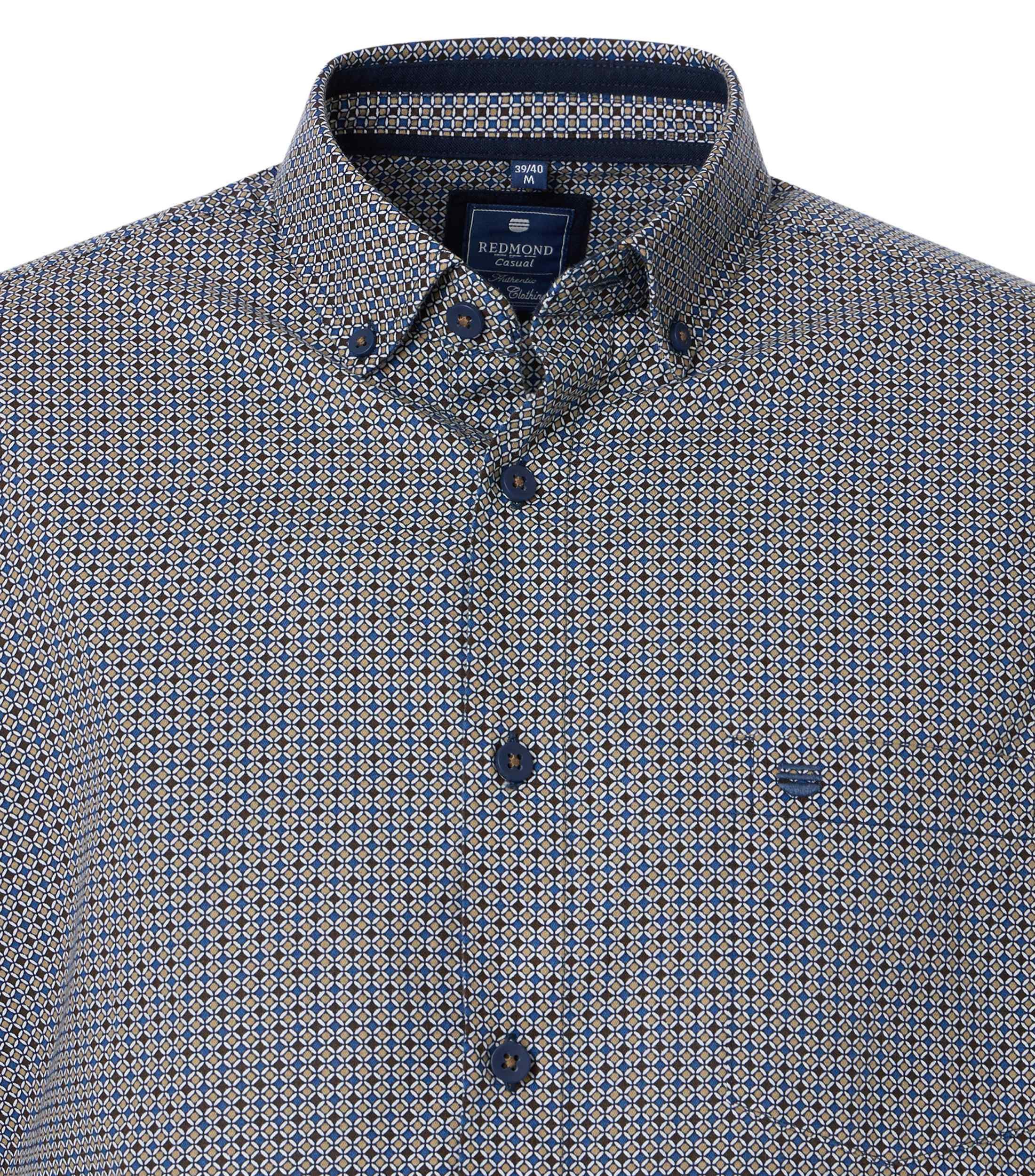 Redmond Langarmhemd Druck Comfort Fit