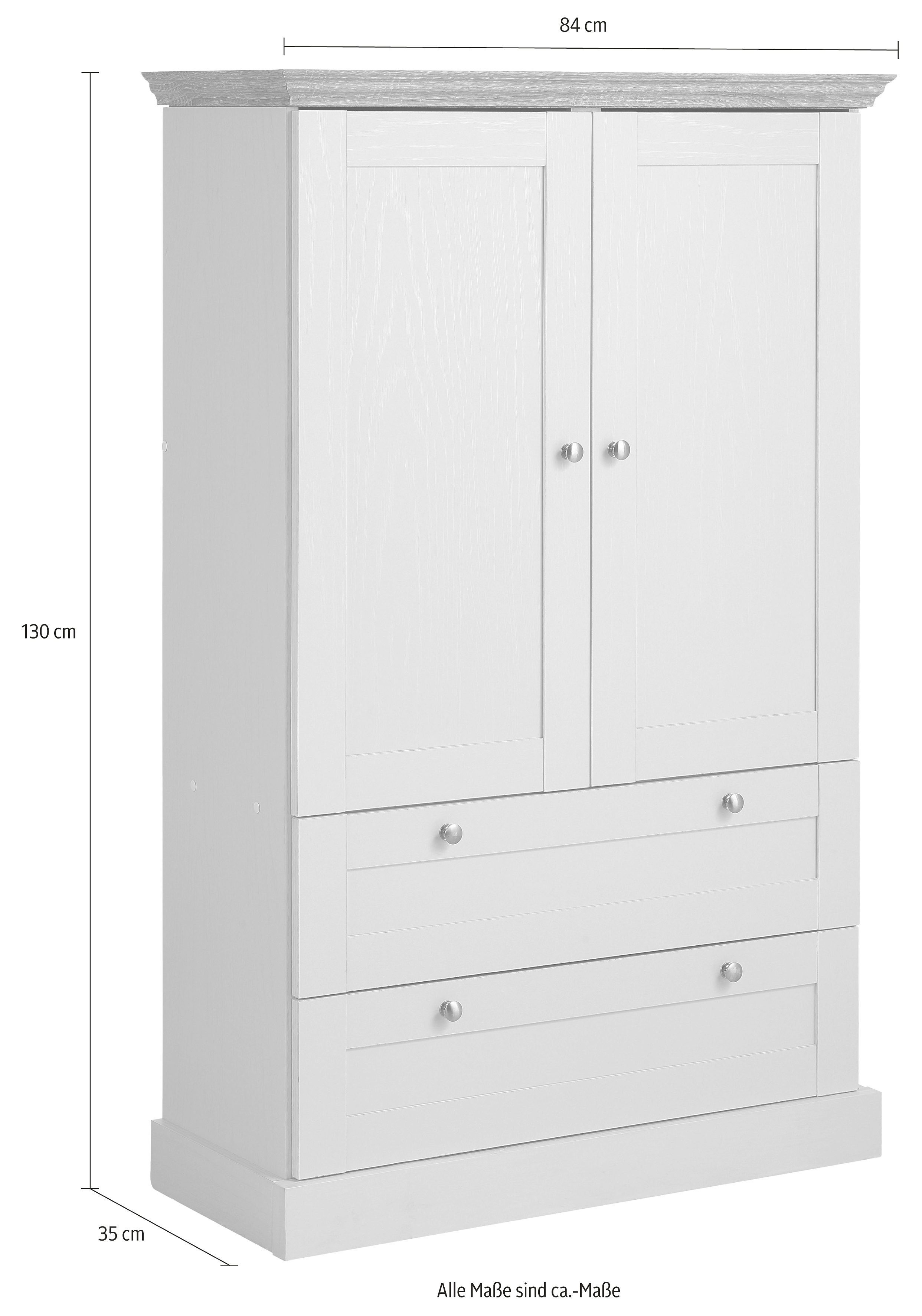 Drehtürenschrank sonoma/eichefarben affaire cm Mehrzweckschrank, Holz-Optik, mit Stauraummöglichkeiten, Binz Höhe Home 130