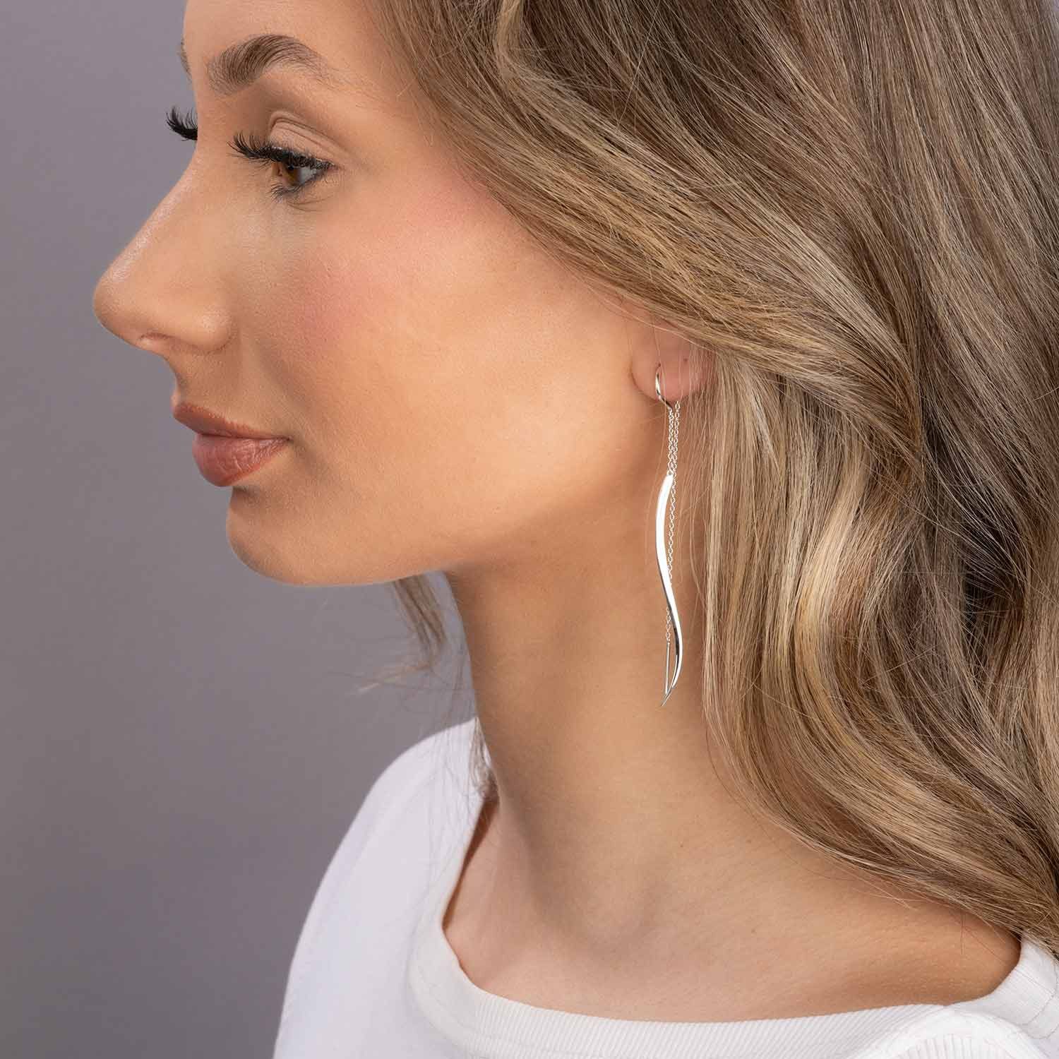 Materia Paar Ohrhänger Durchzieher Ohrringe Welle fein lang SO-200, 925 Ste günstig online kaufen