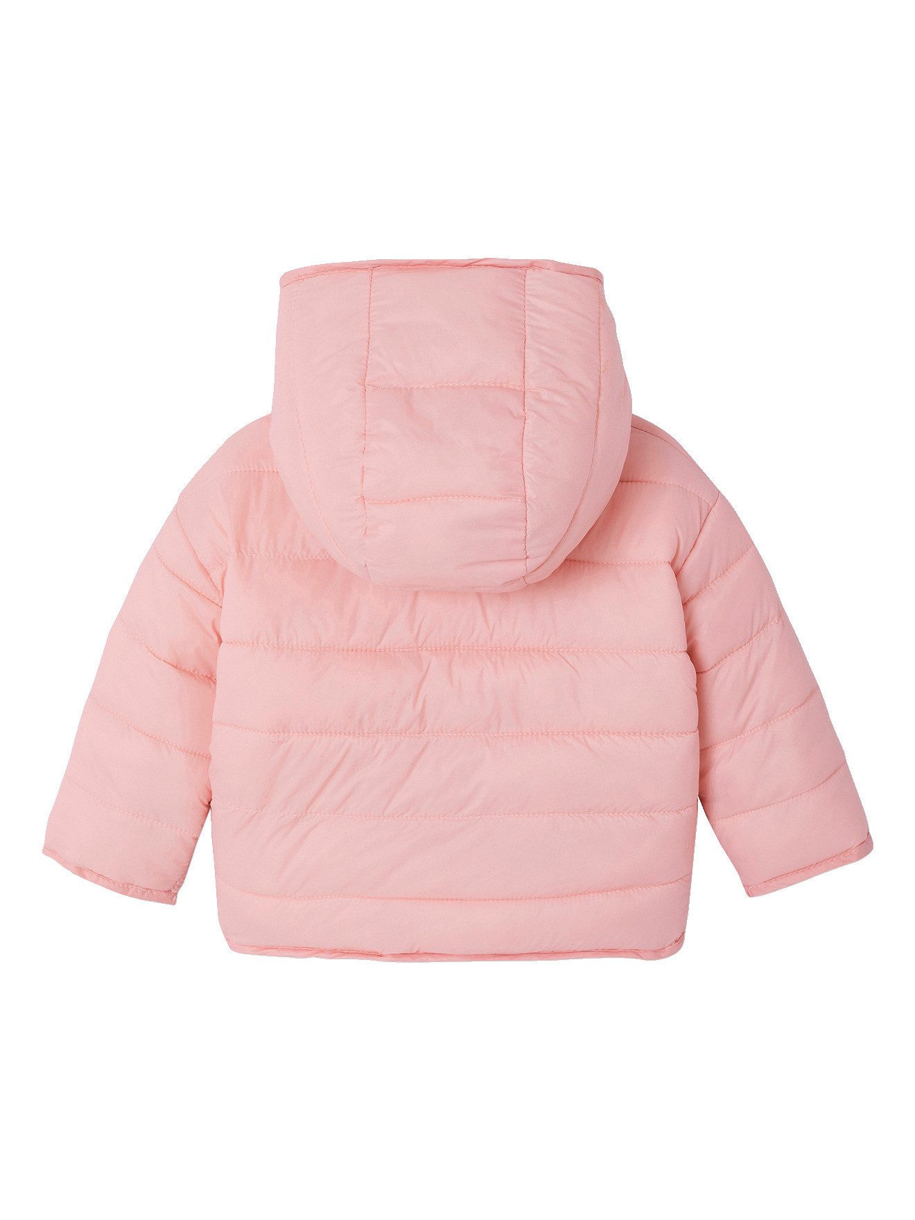 vertbaudet Steppjacke Leichte Baby Wende-Steppjacke mit Kapuze, Mädchen mit Kapuze