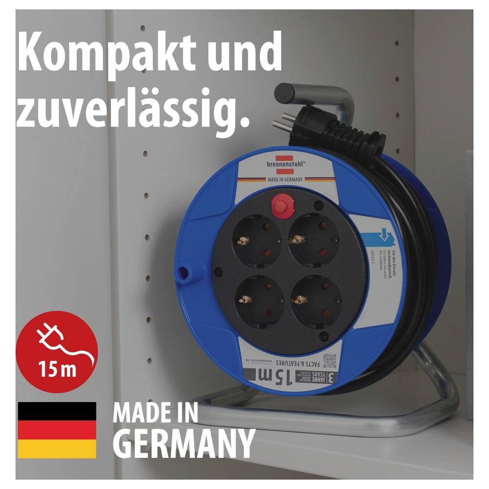 Brennenstuhl Garant Kompakt Kabeltrommel 15m 1079180004 Kabeltrommel