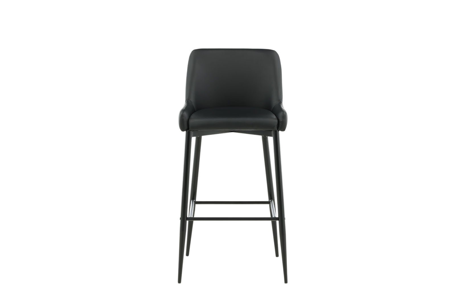 Barhocker 2er Set Plaza Barhocker PU Kunstleder schwarz.