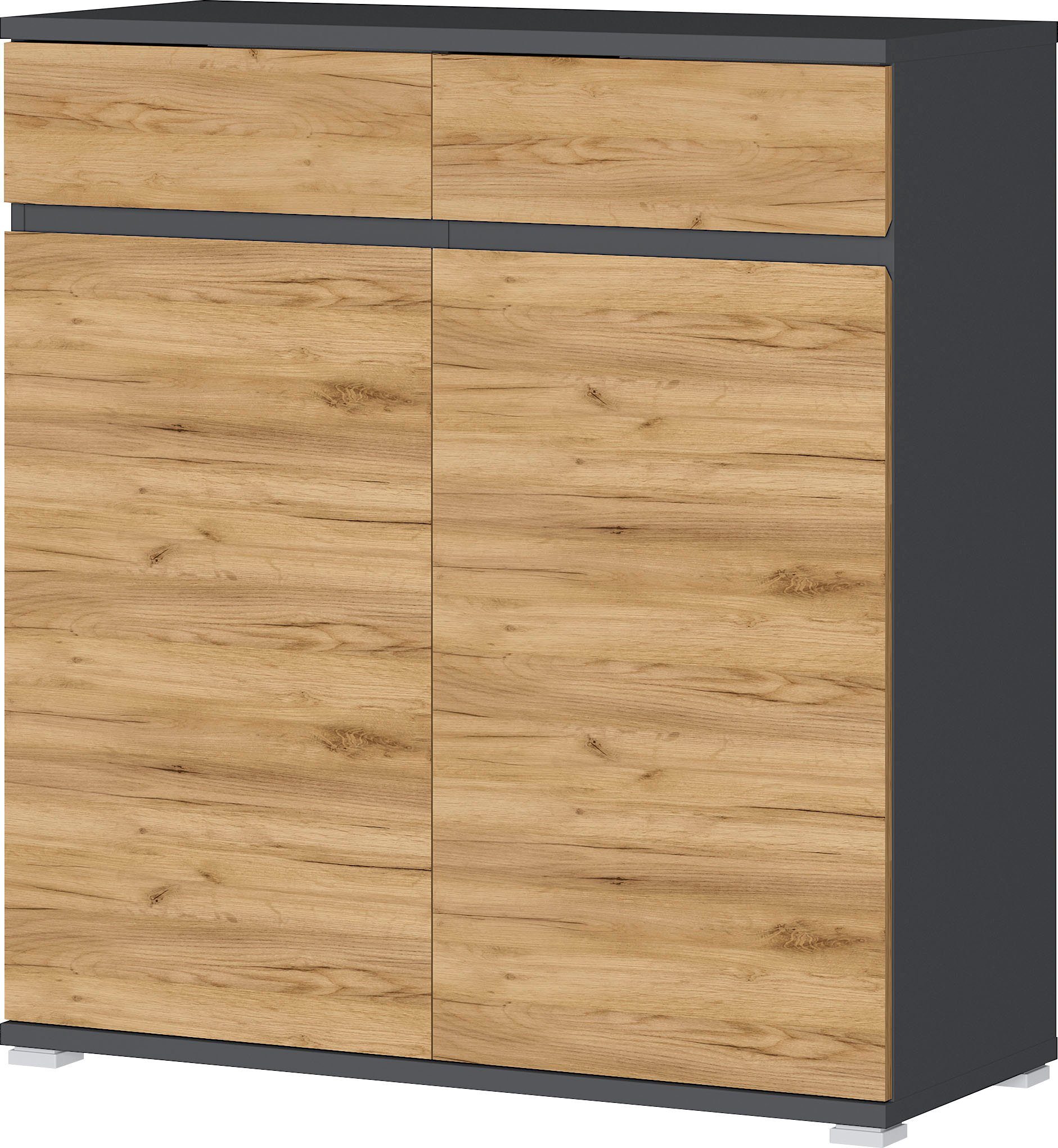 GERMANIA Schuhschrank Lissabon Breite 96 cm, verstellbare Böden, griffloses Design, Made in Germany