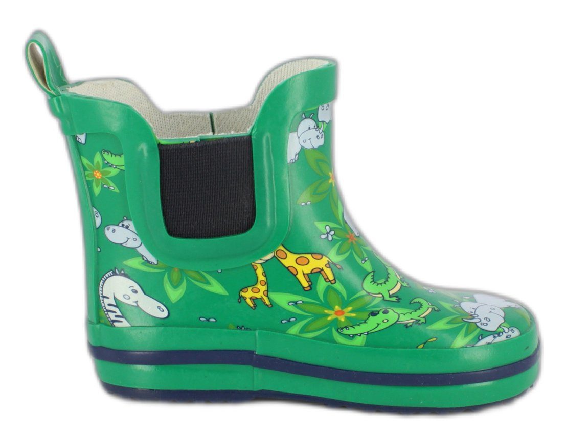 Beck Kleinkinder Gummistiefel Zoo Gummistiefel (wasserdichte Kurzstiefel für die Kleinen) herausnehmbare Innensohle, weicher flexibler Naturkautschuk