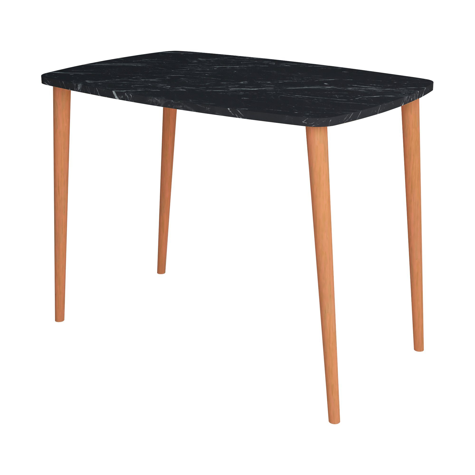 Schwarz Schreibtisch, Computertisch Marmor-Optik en.casa | PC-Tisch Marmor-Optik »Kongsberg« 70x90x60 cm schwarz Marmoroptik schwarz