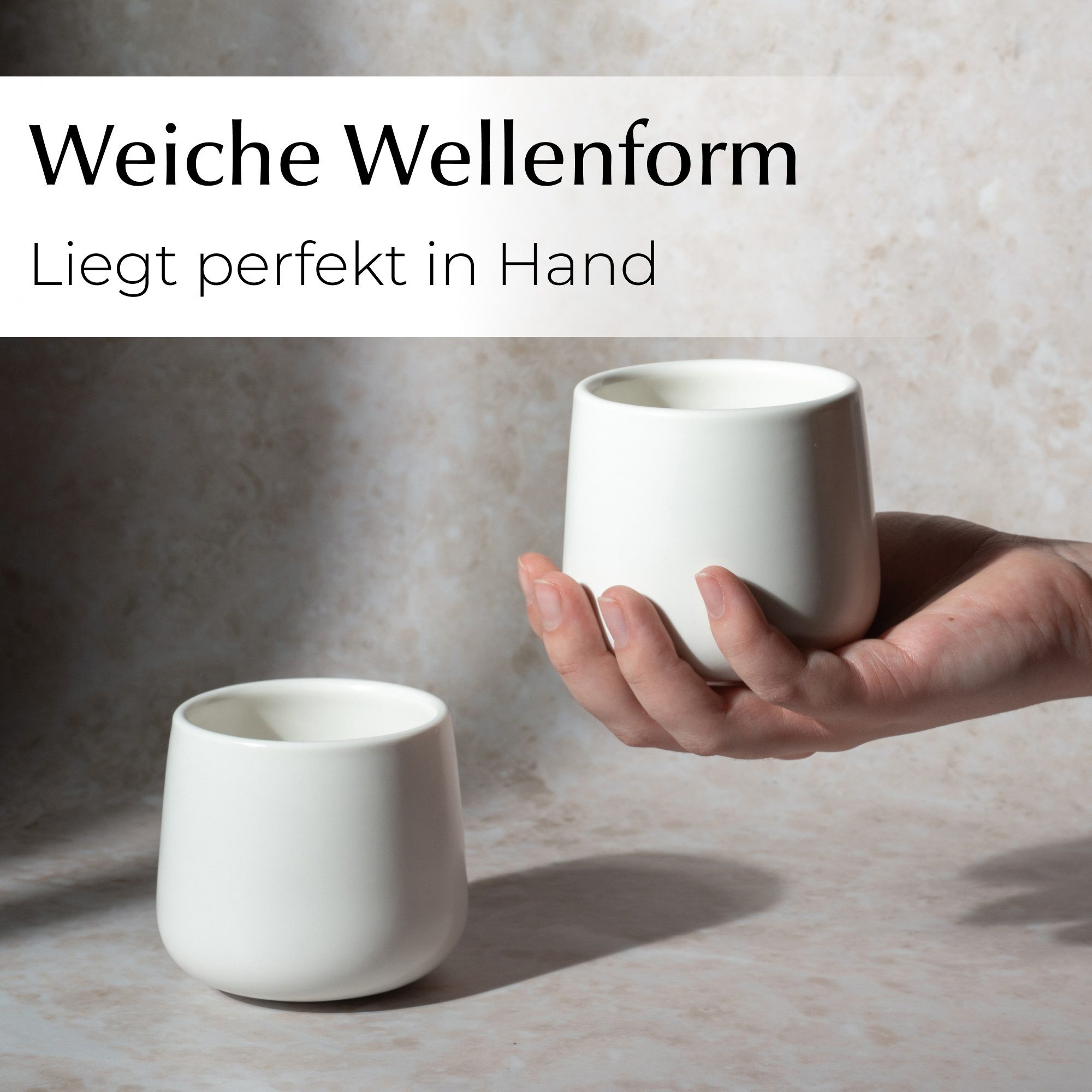 MiaMio Tasse Nami Coffee Cups Set of 4 Weiß