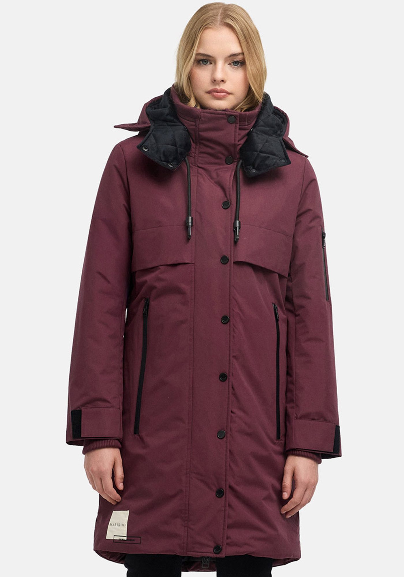 Marikoo Winterjacke Anoukaa langer Parka mit abnehmbarer Kapuze