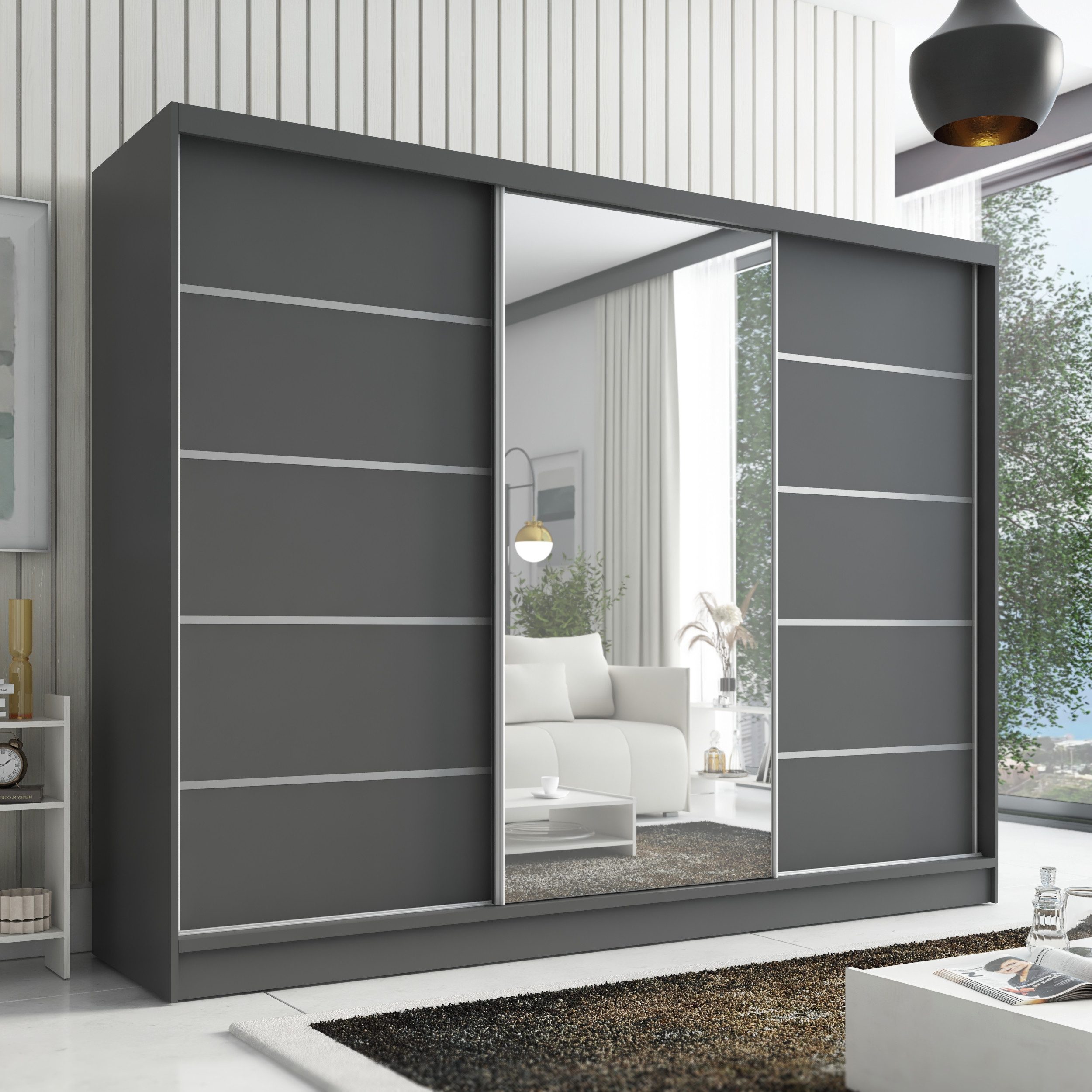 A&J MöbelLand GmbH Schiebetürenschrank AURELIA 1 mit 3 Schubladen und Spieg günstig online kaufen