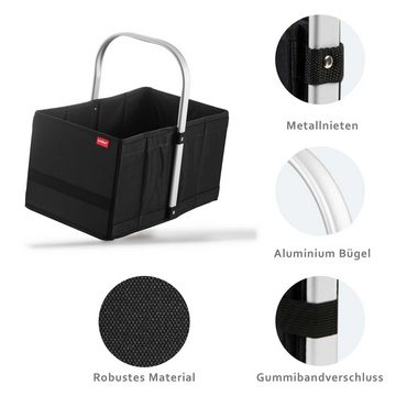 achilles Einkaufskorb Handle-Box Einkaufs-Korb mit Aluminium Griff Faltbarer Shopper Falt-Tasche Picknick-Korb