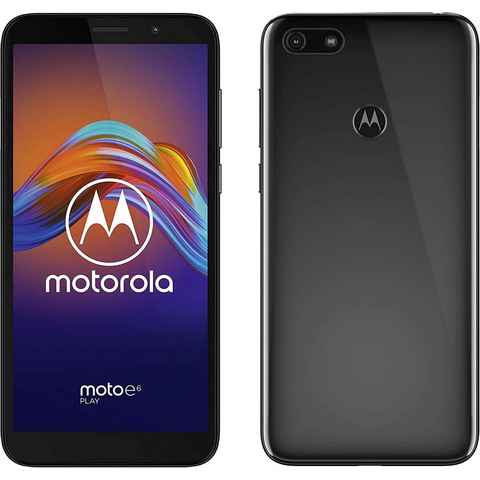 Motorola Motorola Moto E6 Play XT2029-2 32GB Steel Black + Kitsound Boomcube Smartphone (13.97 cm/5.5 Zoll, 32 GB Speicherplatz, 13 MP Kamera)