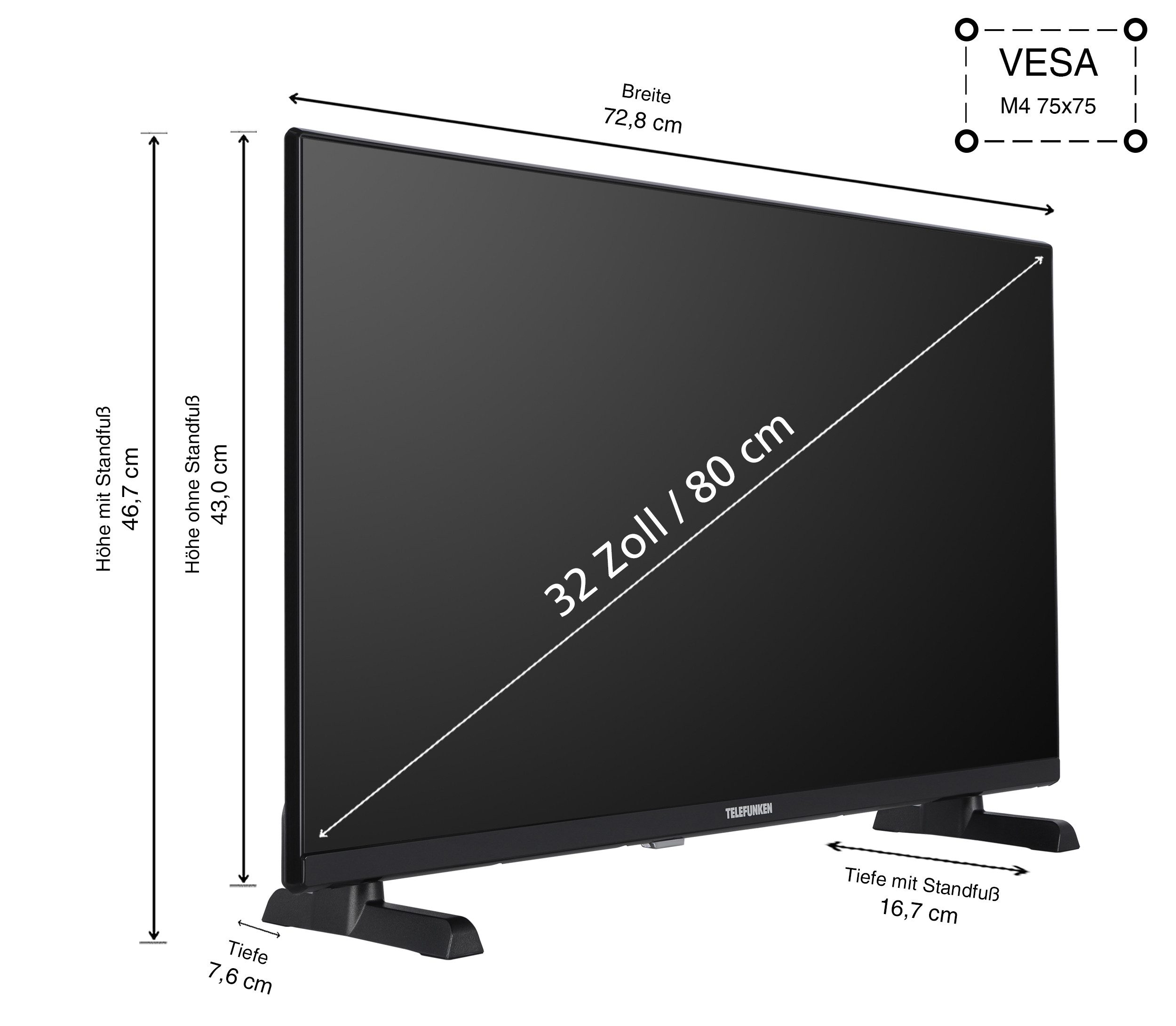 Telefunken XF32TO750S LCD-LED Fernseher ...