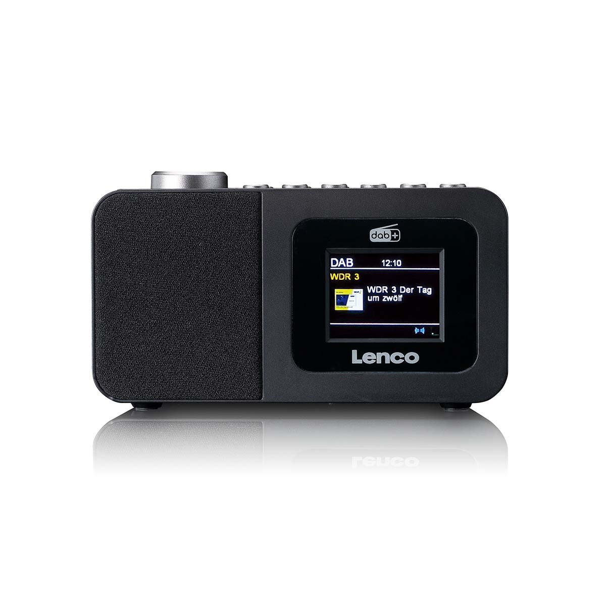 Lenco CR-625BK Radio (FM Radio,DAB+ Radio, 3 W, DAB+, PLL FM, Doppelalarm, Sleeptimer, AUX-In für flexiblen Einsatz)