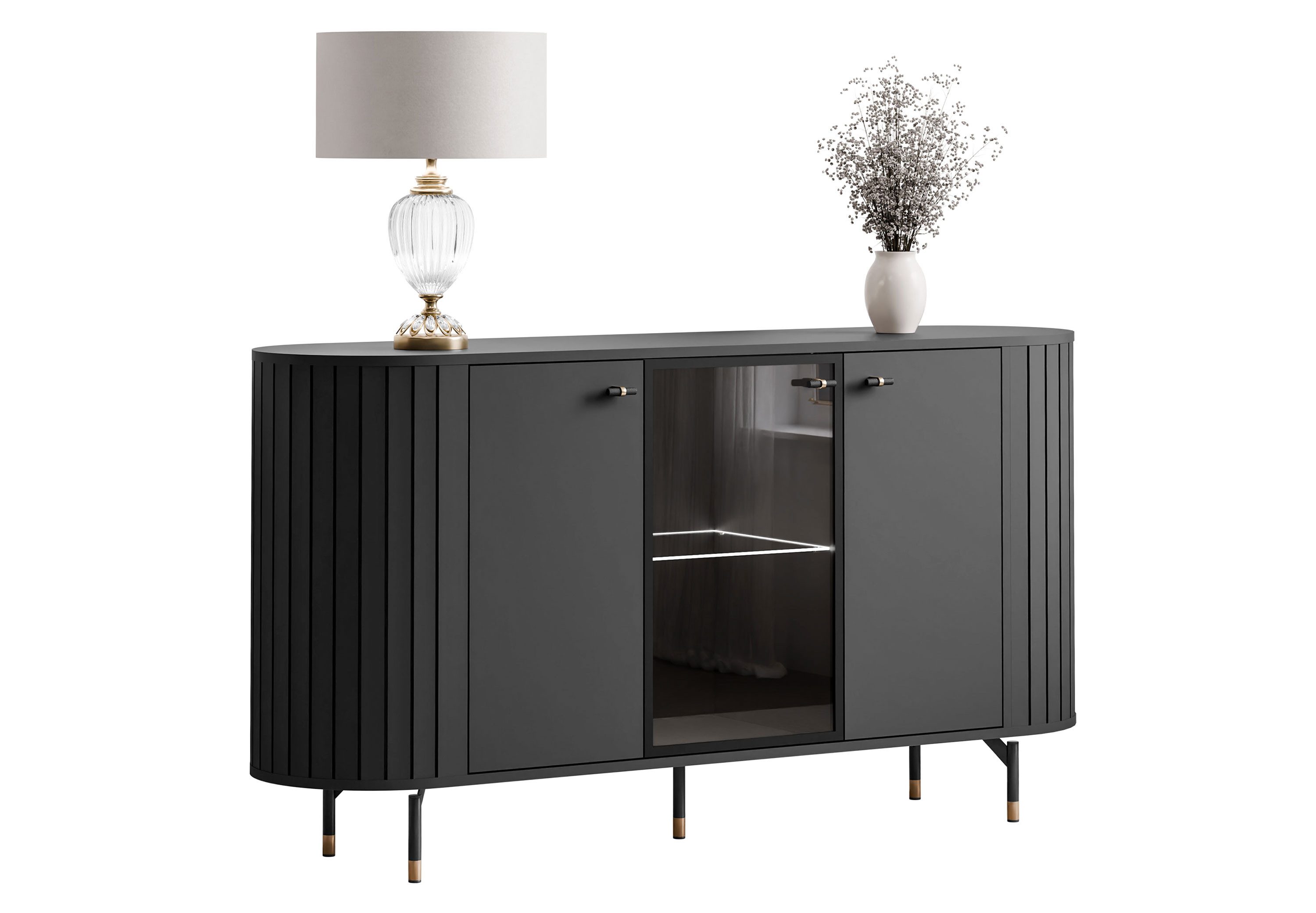 Lookway Kommode ELODIE 150 3D mit LED-Beleuchtung (1x Kommode), Breite: 150 cm