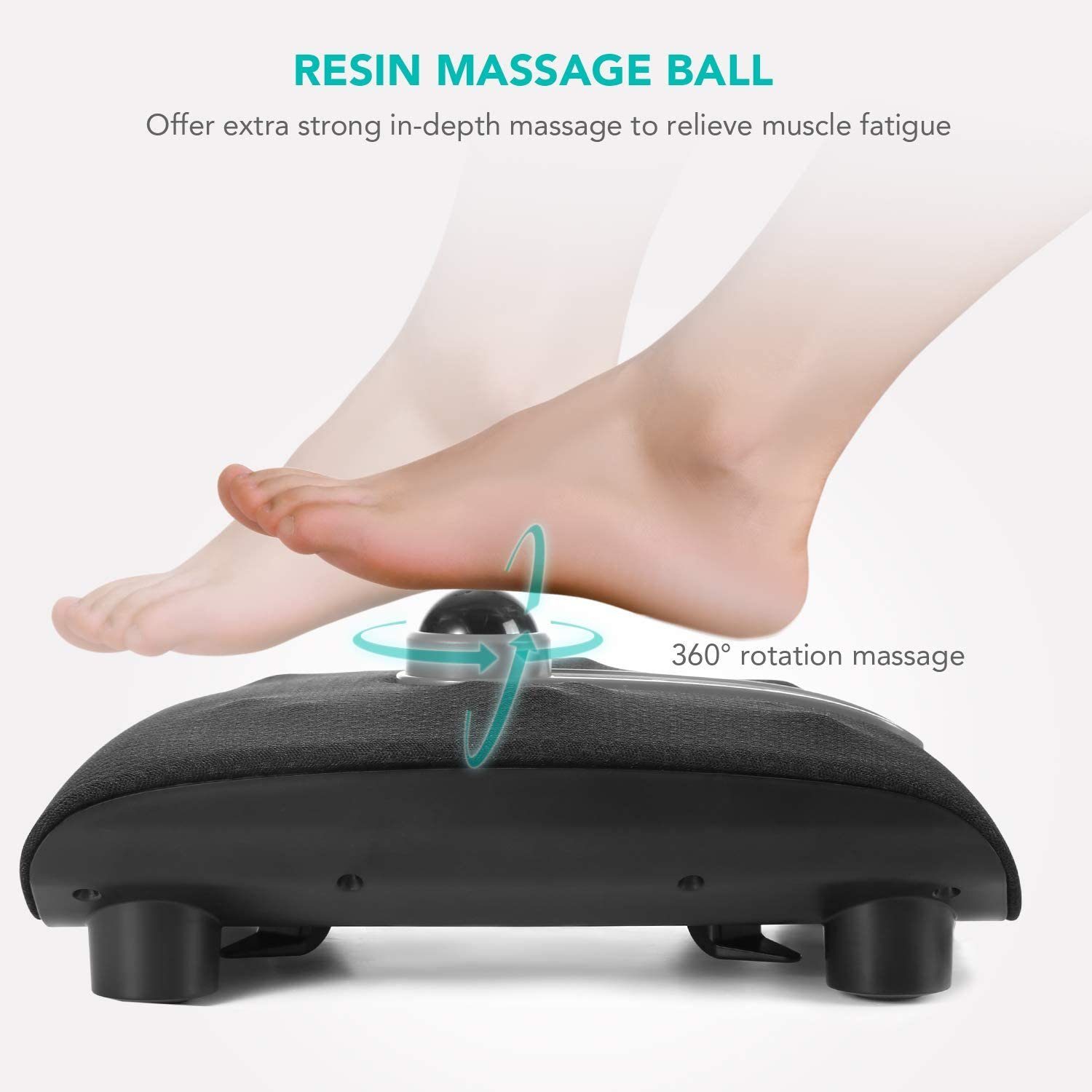 NAIPO Fußmassagegerät, Shiatsu Massagegerät, Wärmefunktion, 18 Massageknoten