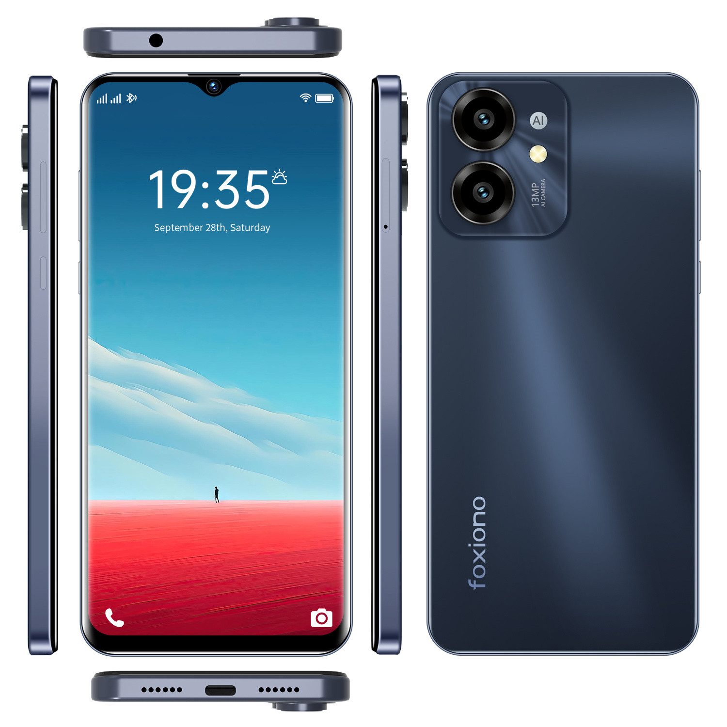 Fine Life Pro Ein leistungsstarkes Smartphone mit MTK6765-Chip, 4GB RAM + 64GB ROM Smartphone (13MP + 5MP Kamera,4000mAh-Batterie mit 18W-Schnellladung)