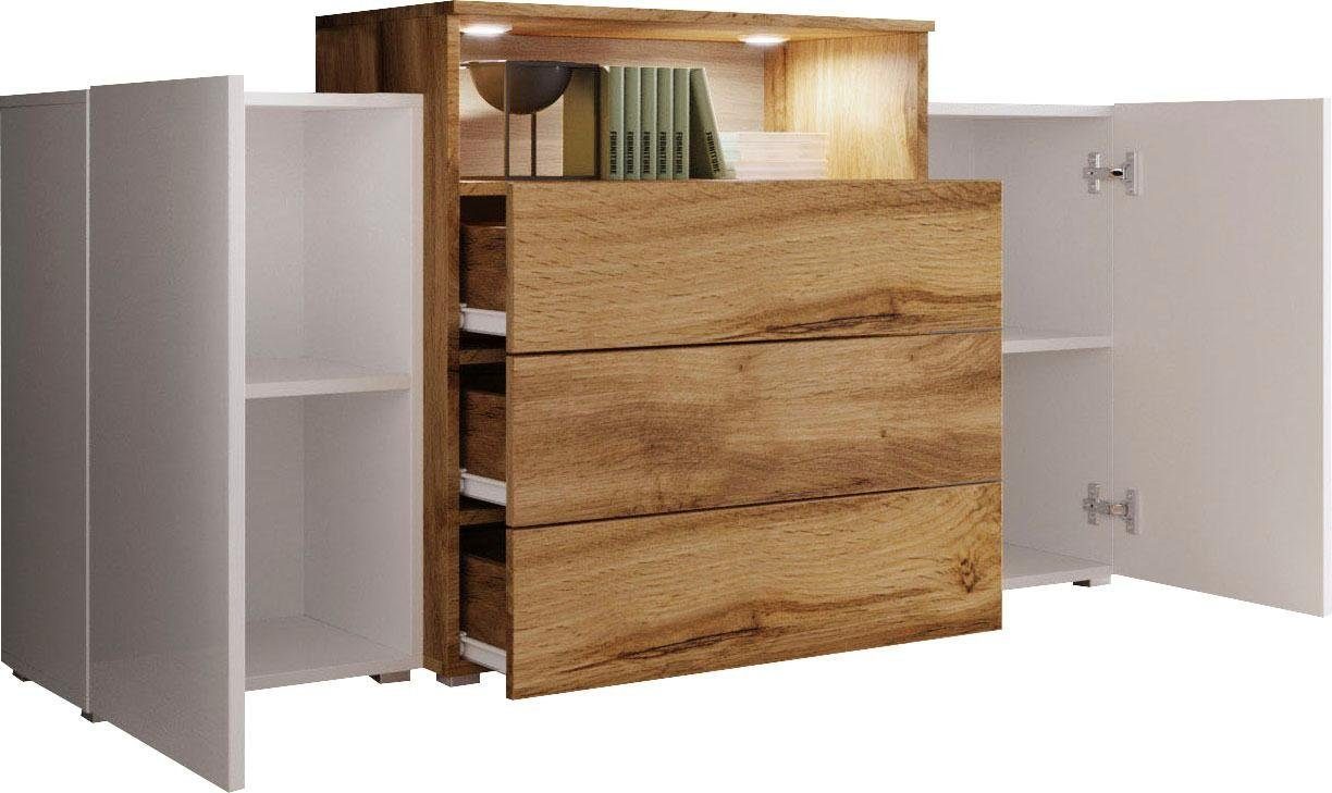 INOSIGN Sideboard URBAN III, Moderne Kommode mit 3 Schubladen und 4 Fächern günstig online kaufen