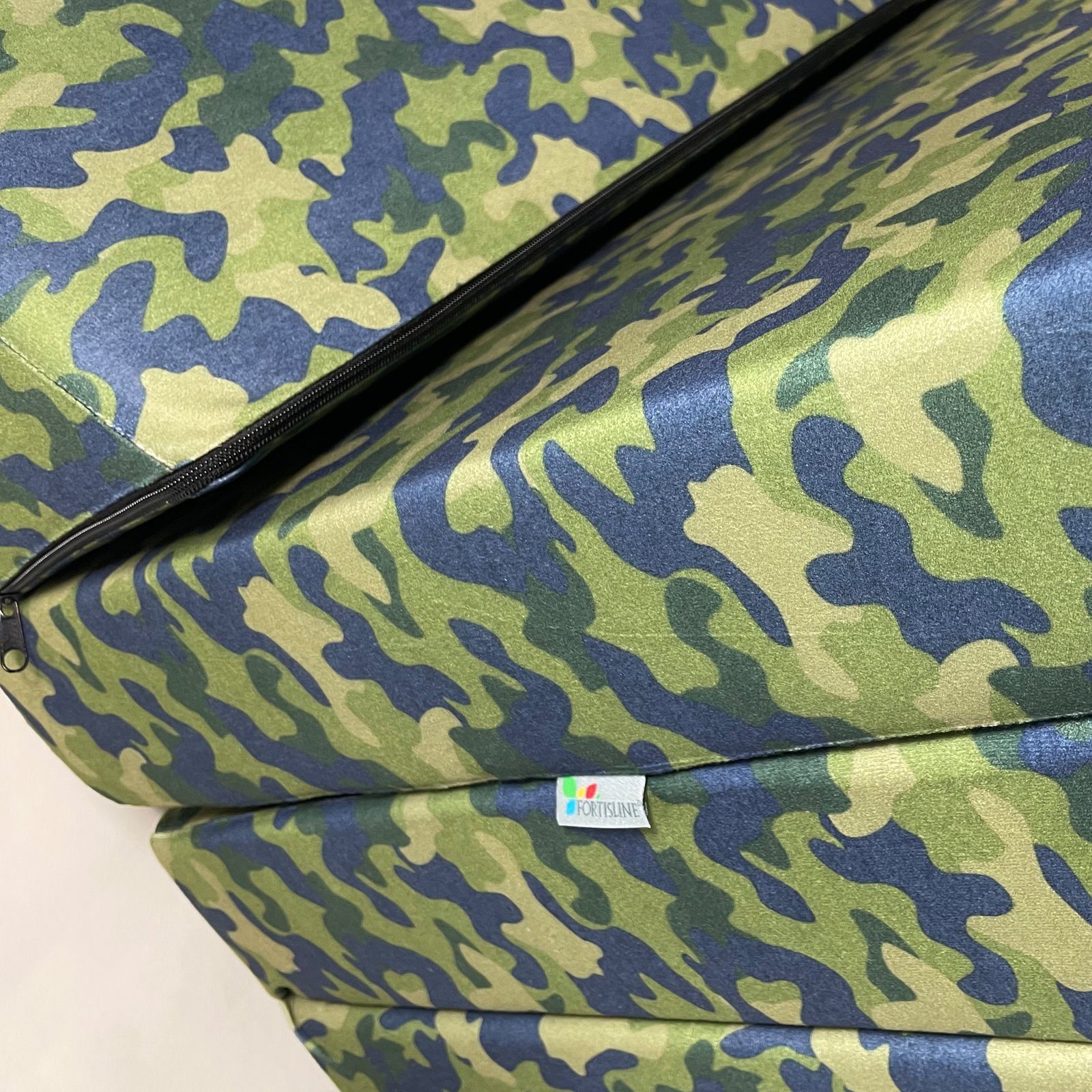 200x70x10cm, Klappmatratze Kopfteil "CAMO" FORTISLINE Größe Blau Gästematratze mit Klappmatratze