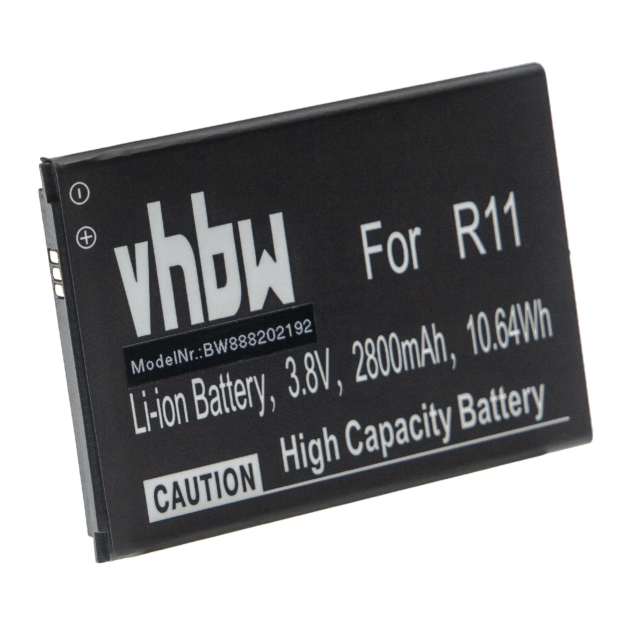 V) vhbw kompatibel mit R11, Cubot mAh Li-Ion R11+ (4,2 Smartphone-Akku 2800