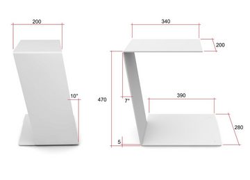 home3000 Beistelltisch Design Beistelltisch, Tisch aus purem Metall mit Pulverbeschichtung