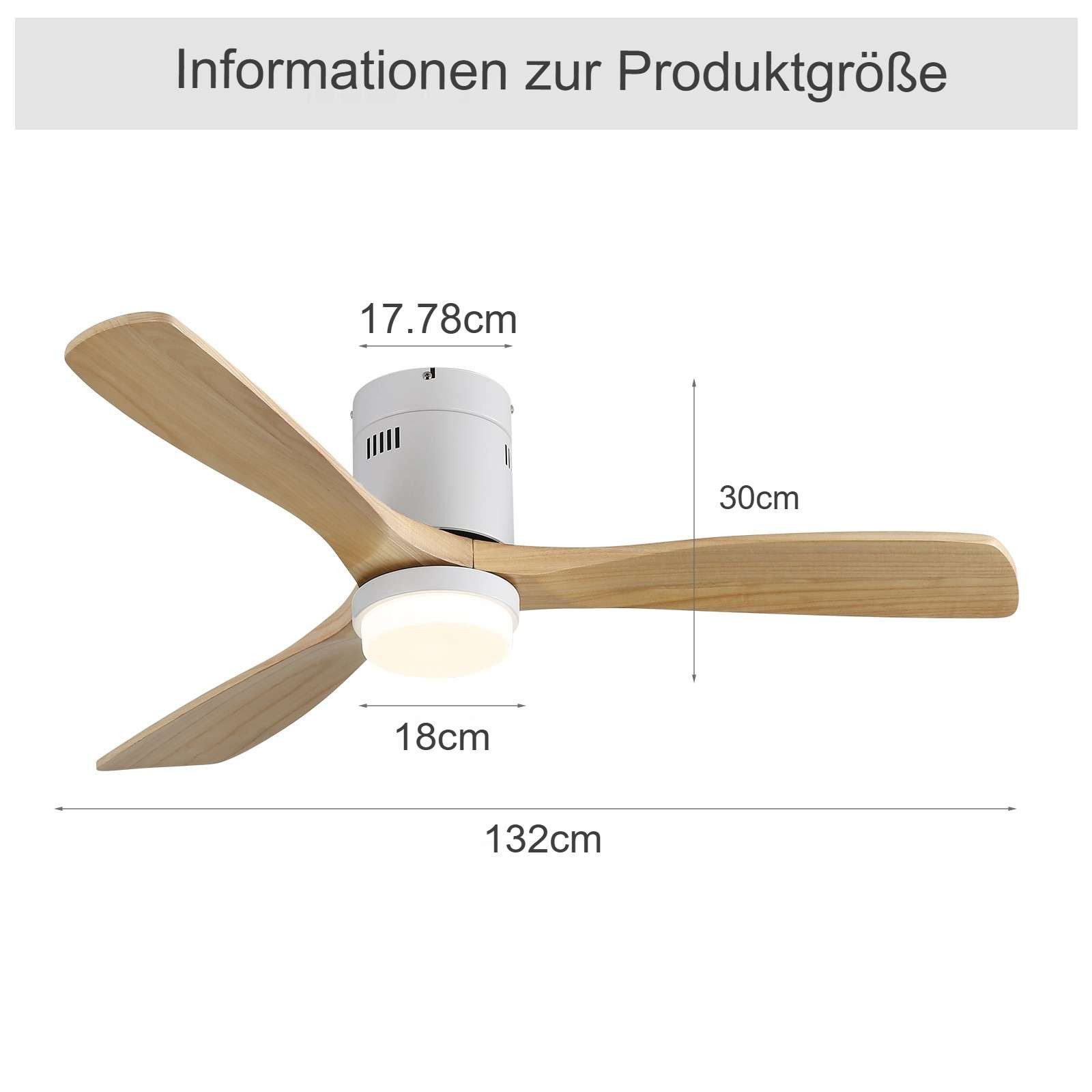 Sofucor Deckenventilator mit LED-Beleuchtung und Fernbedienung, günstig online kaufen
