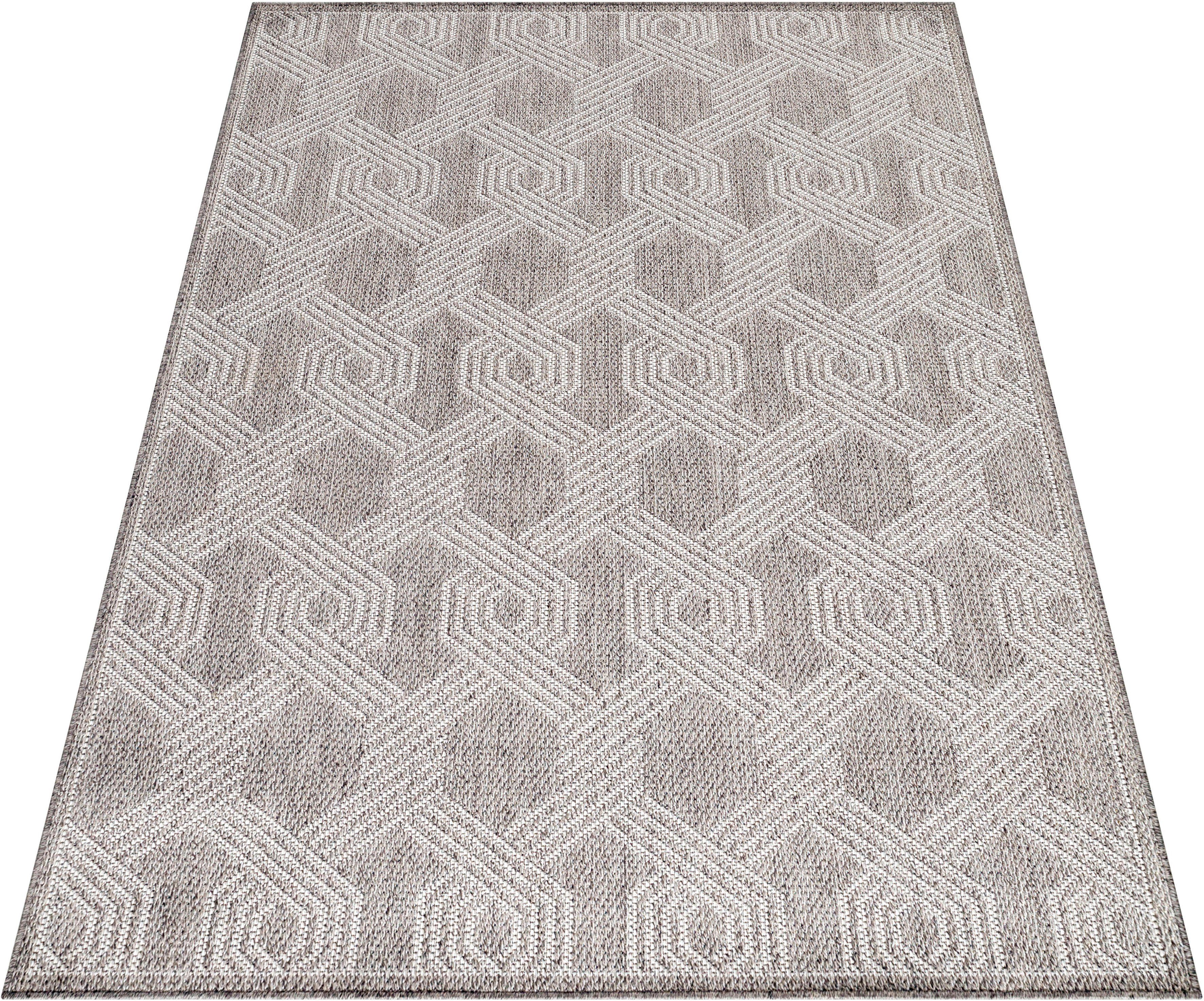 Ayyildiz In- und Outdoor-Teppich Aruba 4904 Grau 140 cm x 200 cm günstig online kaufen
