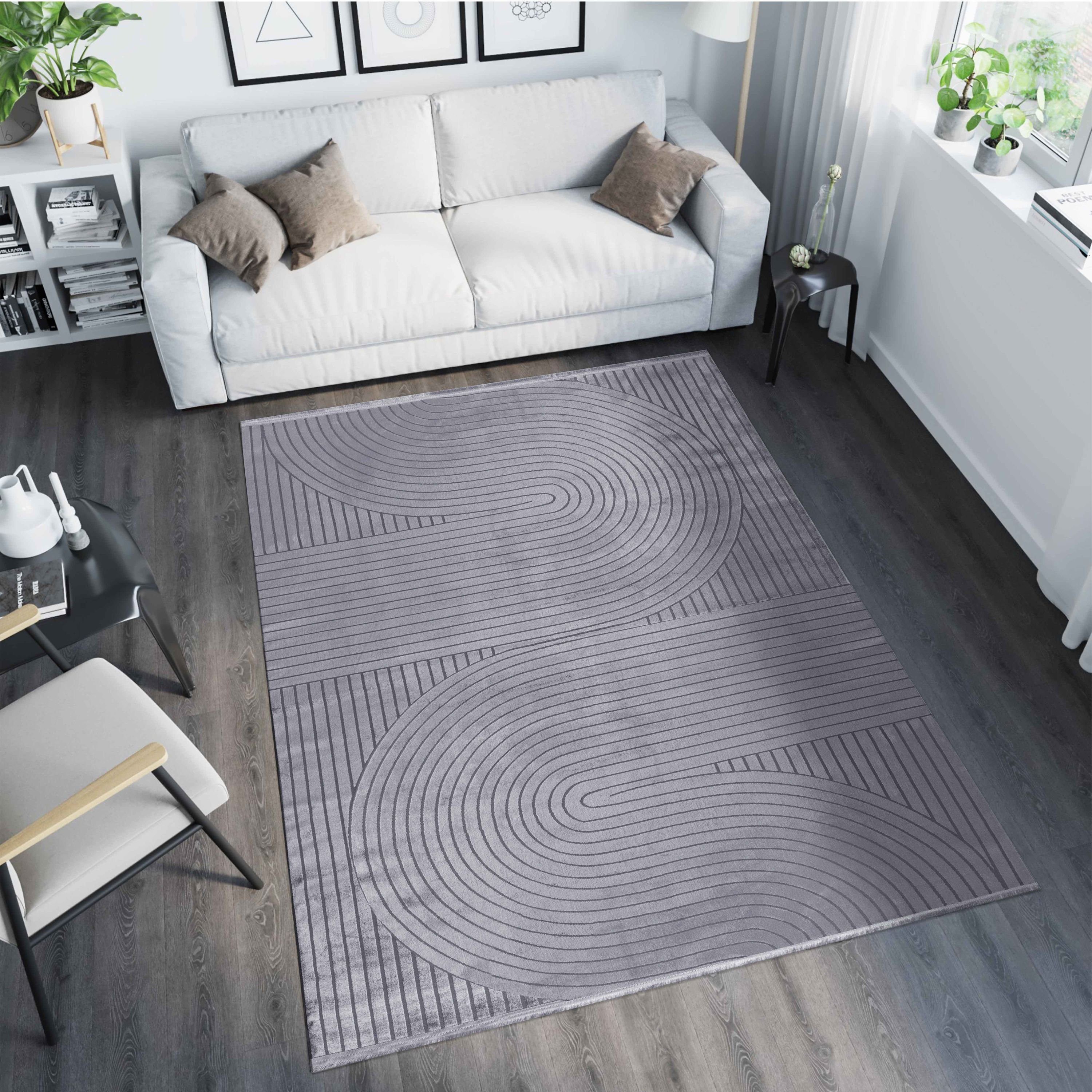 Teppich Unicolor - Einfarbig, Teppium, Läufer, Höhe: 7 mm, Teppich Wohnzimmer