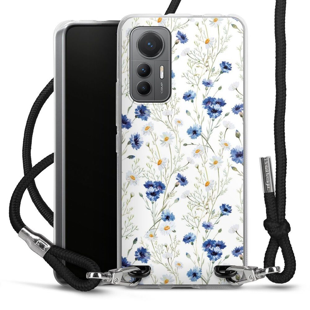 DeinDesign Handyhülle Muster Blume Blumen Flower Pattern 6, Xiaomi 12 Lite 5G Handykette Hülle mit Band Case zum Umhängen