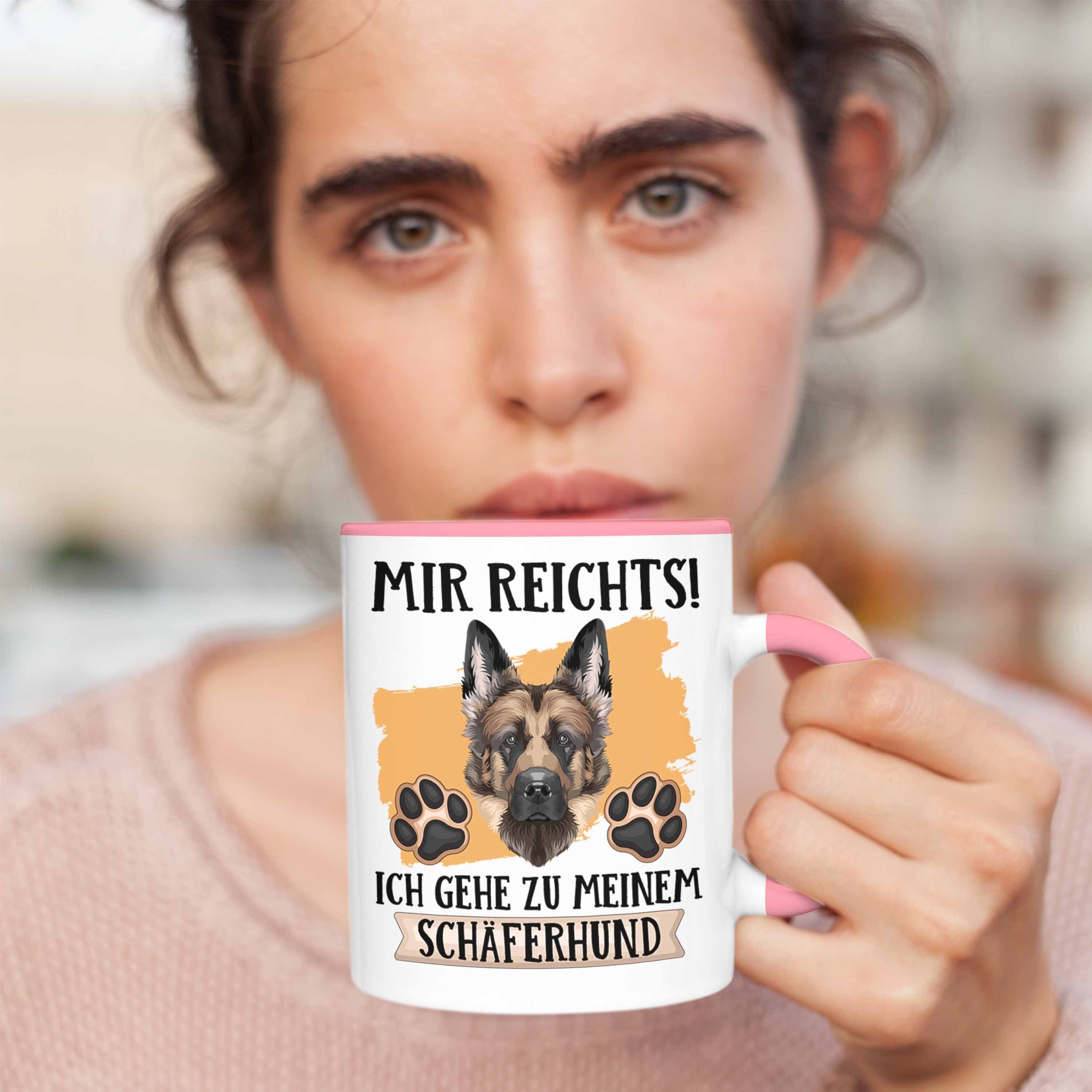 Spruch Trendation Tasse Besitzer Mir R Tasse Rosa Geschenkidee Geschenk Schäferhund Lustiger