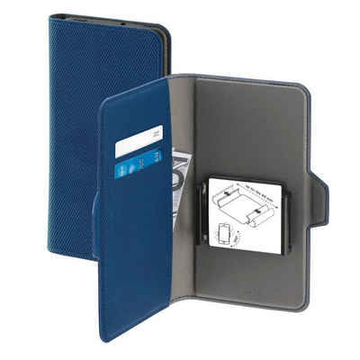 Hama Handyhülle Universal Booklet bis 5,8" Klapp-Tasche Blau, Schutz-Hülle Case Bag Book-Cover Etui Kartenfach Magnet-Verschluss