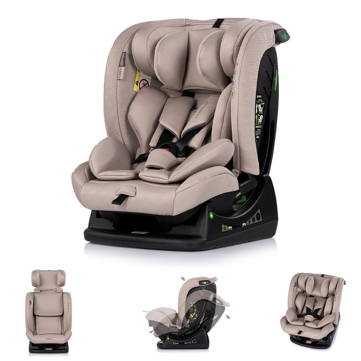 Chipolino Autokindersitz Aviato 40 - 150 cm, ab: 0, bis: 12, i-Size Gruppe 0/1/2/3, verstellbar, Polyester, Sicherheitsgurt