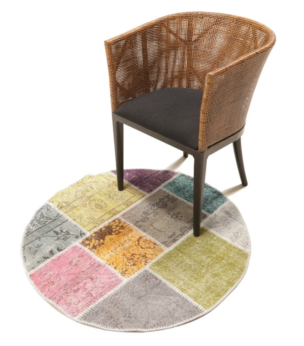 Carpet Avenue Teppich Patchwork 100x100, Rund, Höhe: 8 mm