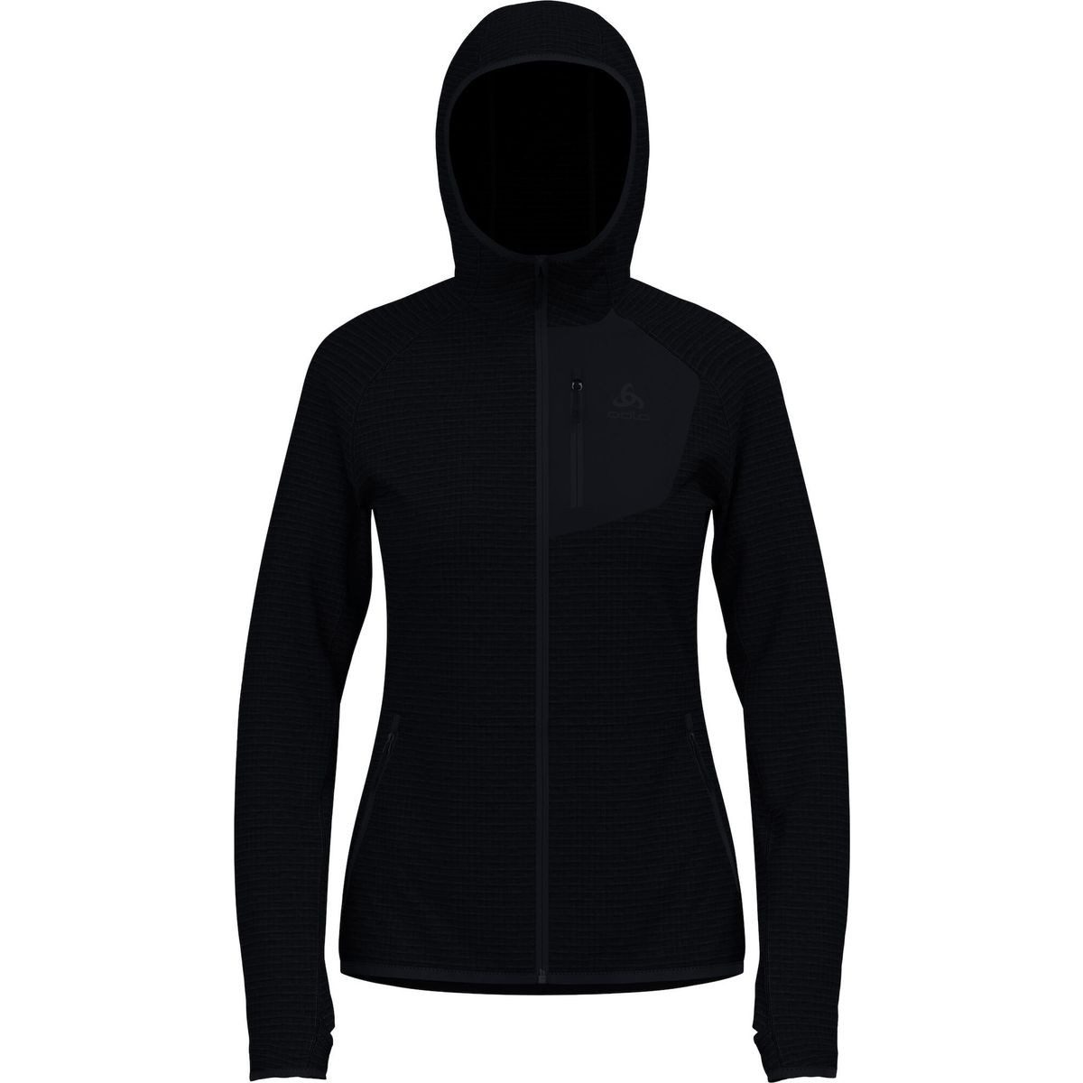 Odlo Fleecejacke The Ascent Mid Layer Hooded Zip Vielseitige Mid-Layer-Jacke mit natürlicher Wärmeregulierung und