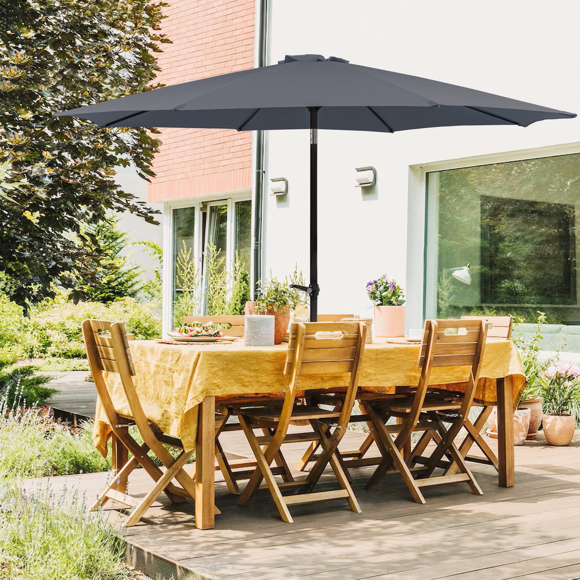 Thanaddo Sonnenschirm Gartenschirm Terrassenschirm Balkonschirm Marketschir günstig online kaufen