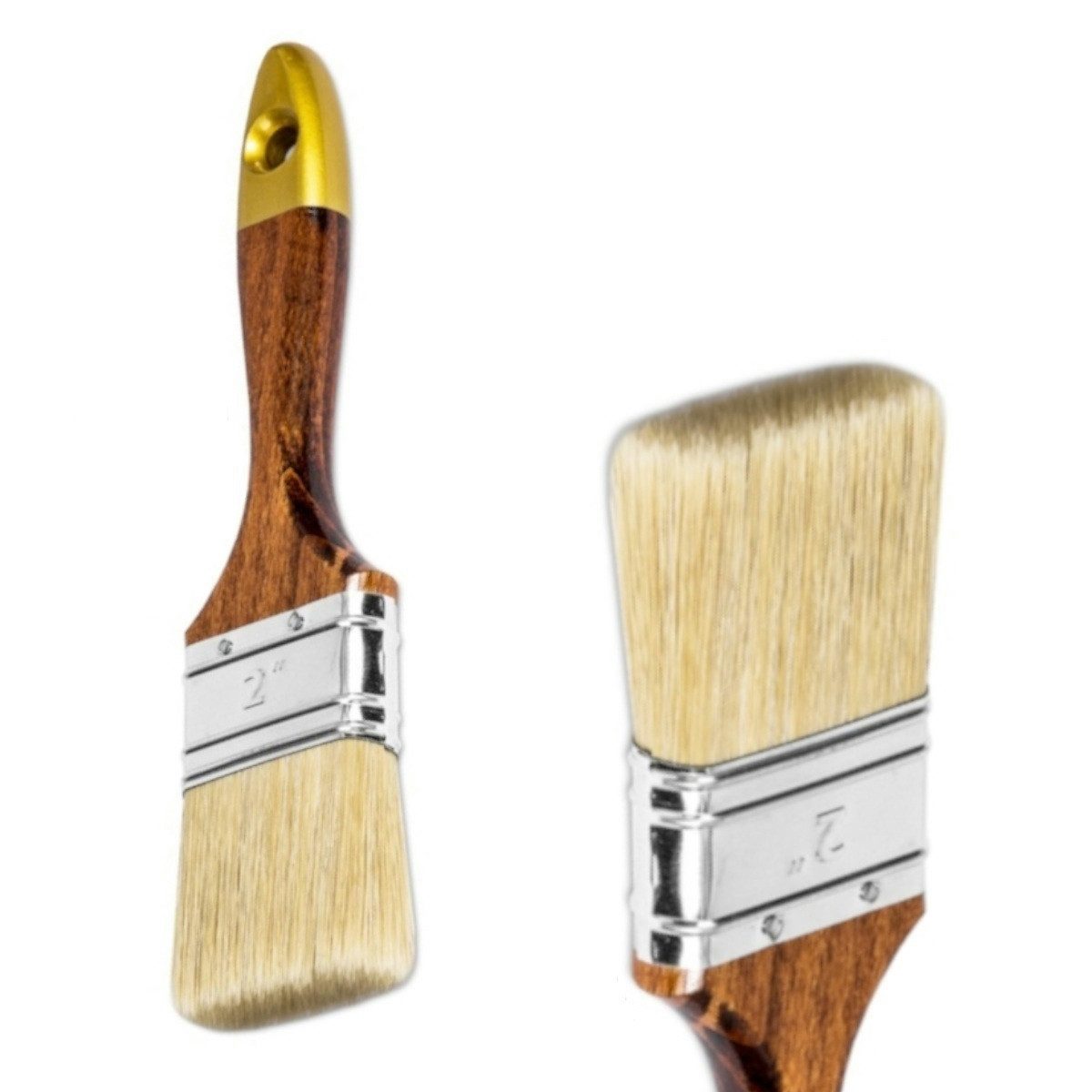 Prima-Online Flachpinsel PREMIUM Flachpinsel, Naturborsten, Lackierpinsel Holz-Griff lakiert, (1 St., Flachpinsel 3,5'', 90mm)